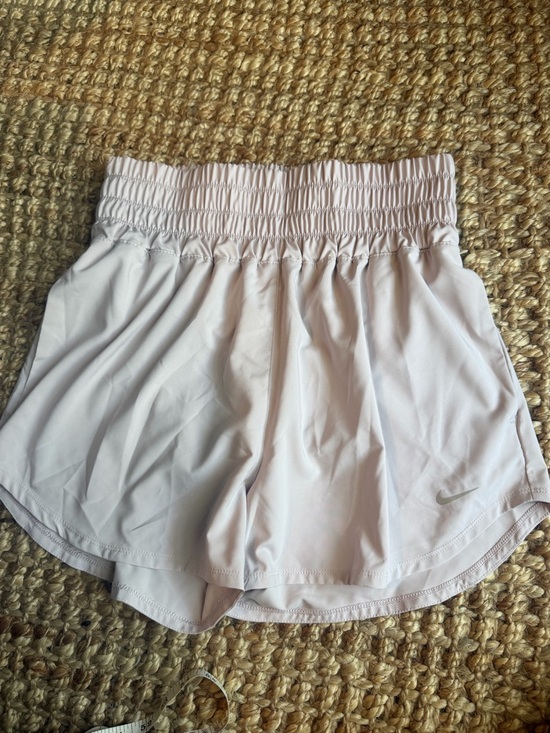 Nike Pants - Nike Women's Pale Pink ultra high waisted Athletic Shorts Smocked Waistband